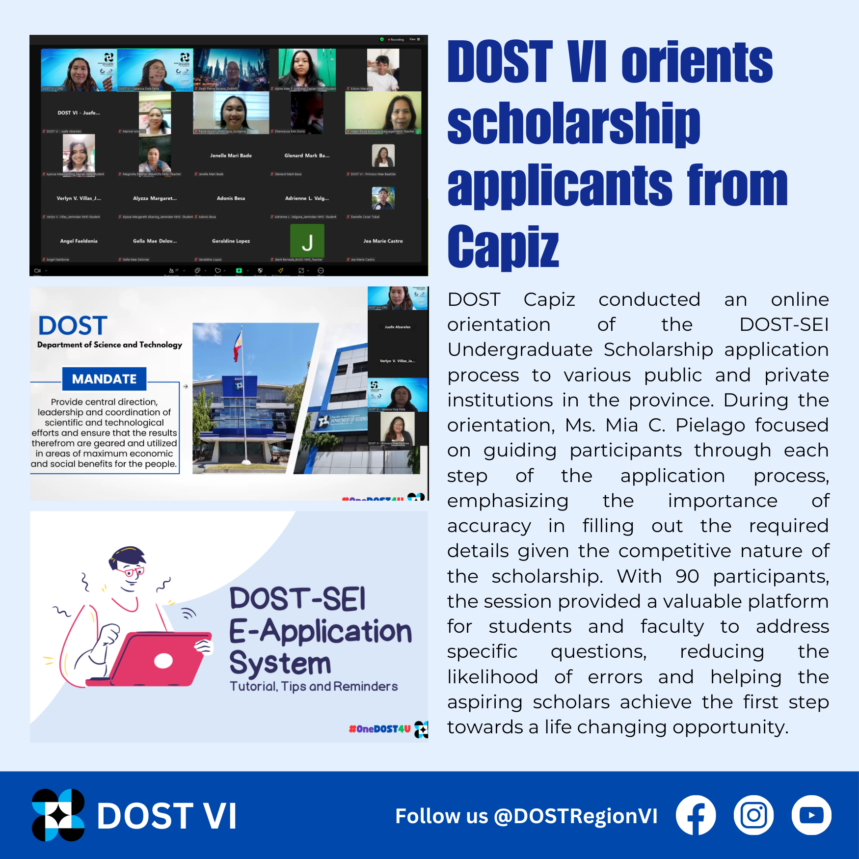 DOST Capiz orients scholarship applicants from Capiz | Department of ...